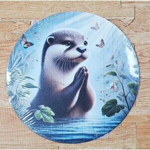Otter Praying 8" Metal Wall Sign NEW